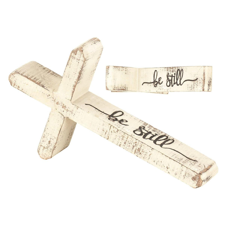 Be Still Slanted Tabletop Cross by Dicksons