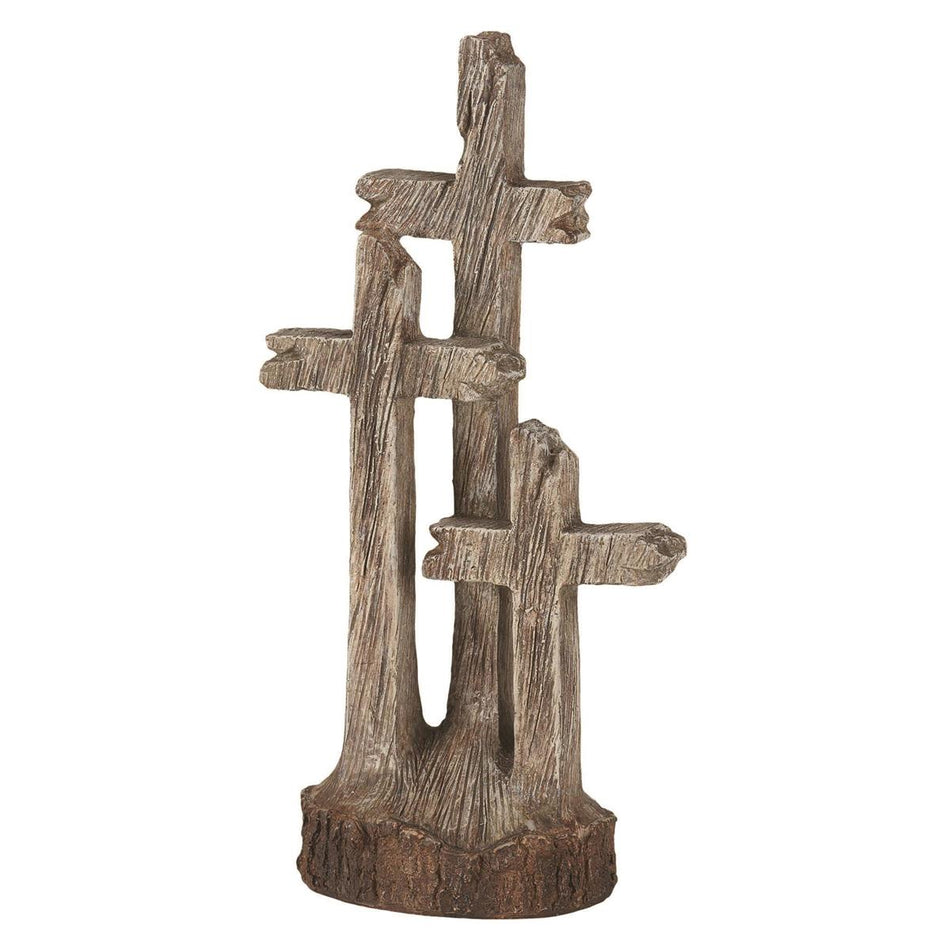 Cross Tabletop 3 Crosses Resin 8" by Dicksons