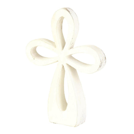 White Wash Tabletop Cross 8" by Dicksons, product view 2
