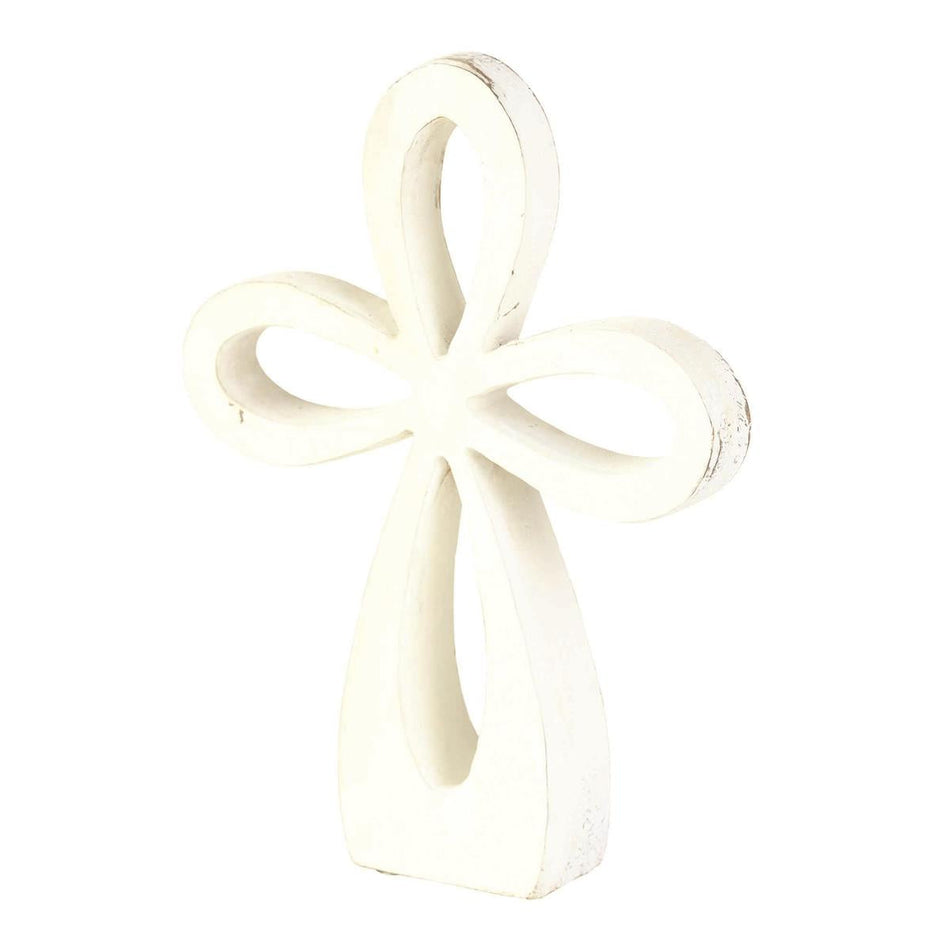 White Wash Tabletop Cross 8" by Dicksons, product view 2