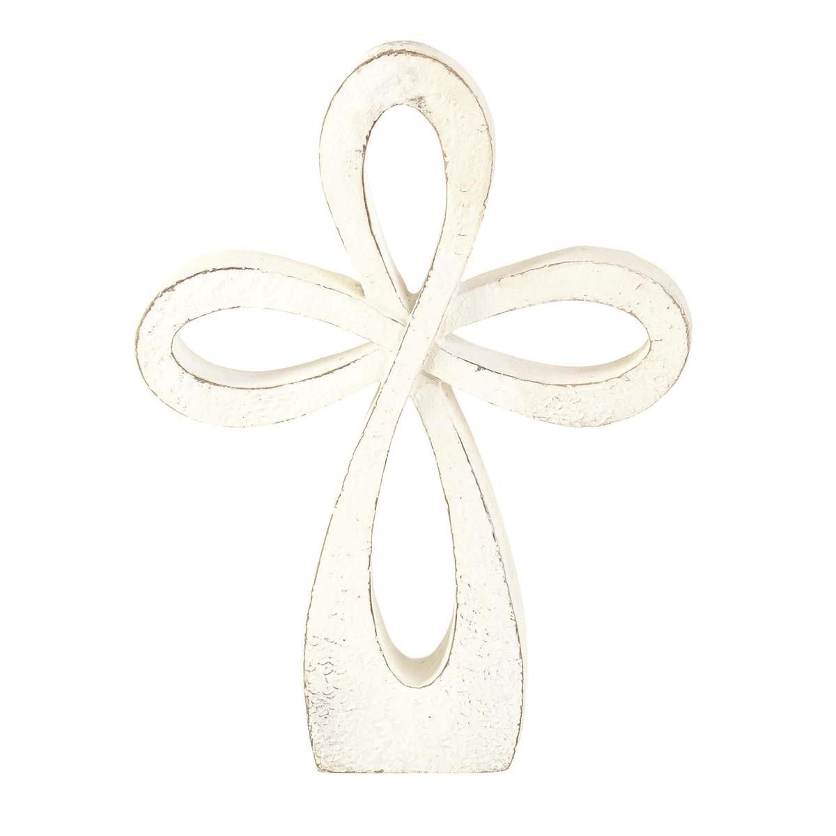 White Wash Tabletop Cross 8" by Dicksons, product view 4