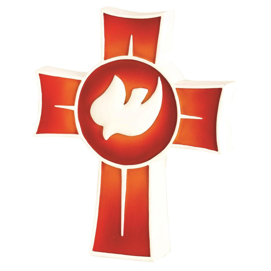 On Your Confirmation Orange 5.5 x 4.5 Resin Stone Tabletop Cross Figurine by Dicksons