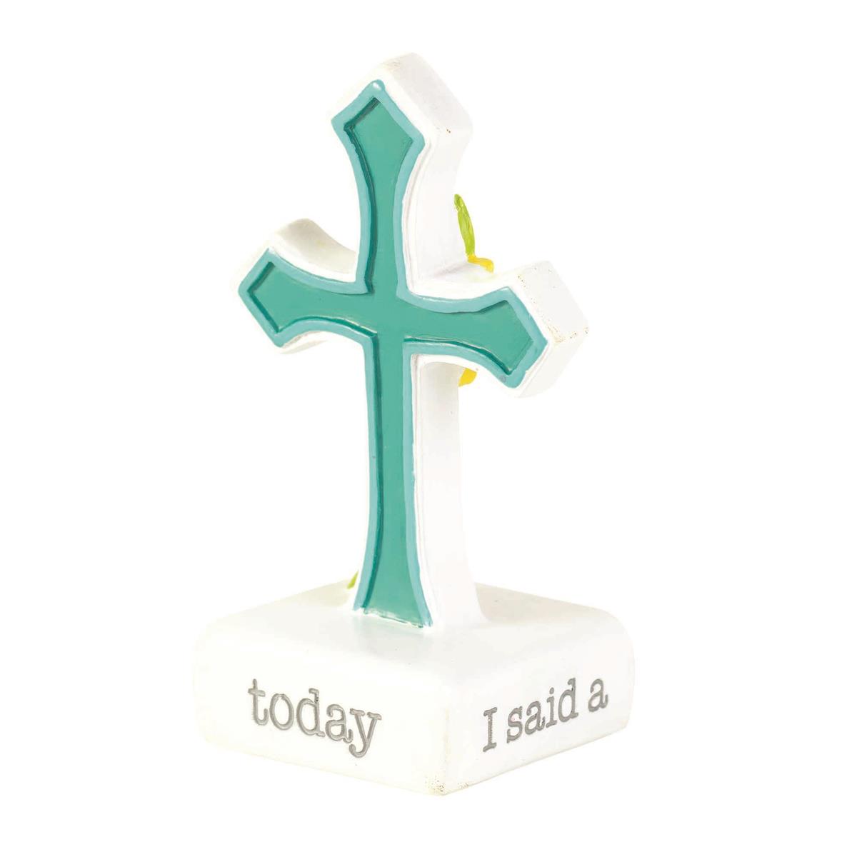 Cross Tabletop I Said A Prayer Resin by Dicksons, product view 2