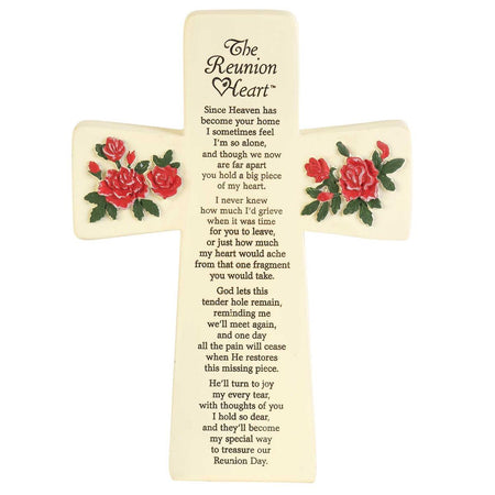 Tabletop Cross The Reunion Heart Resin by Dicksons, product view 2