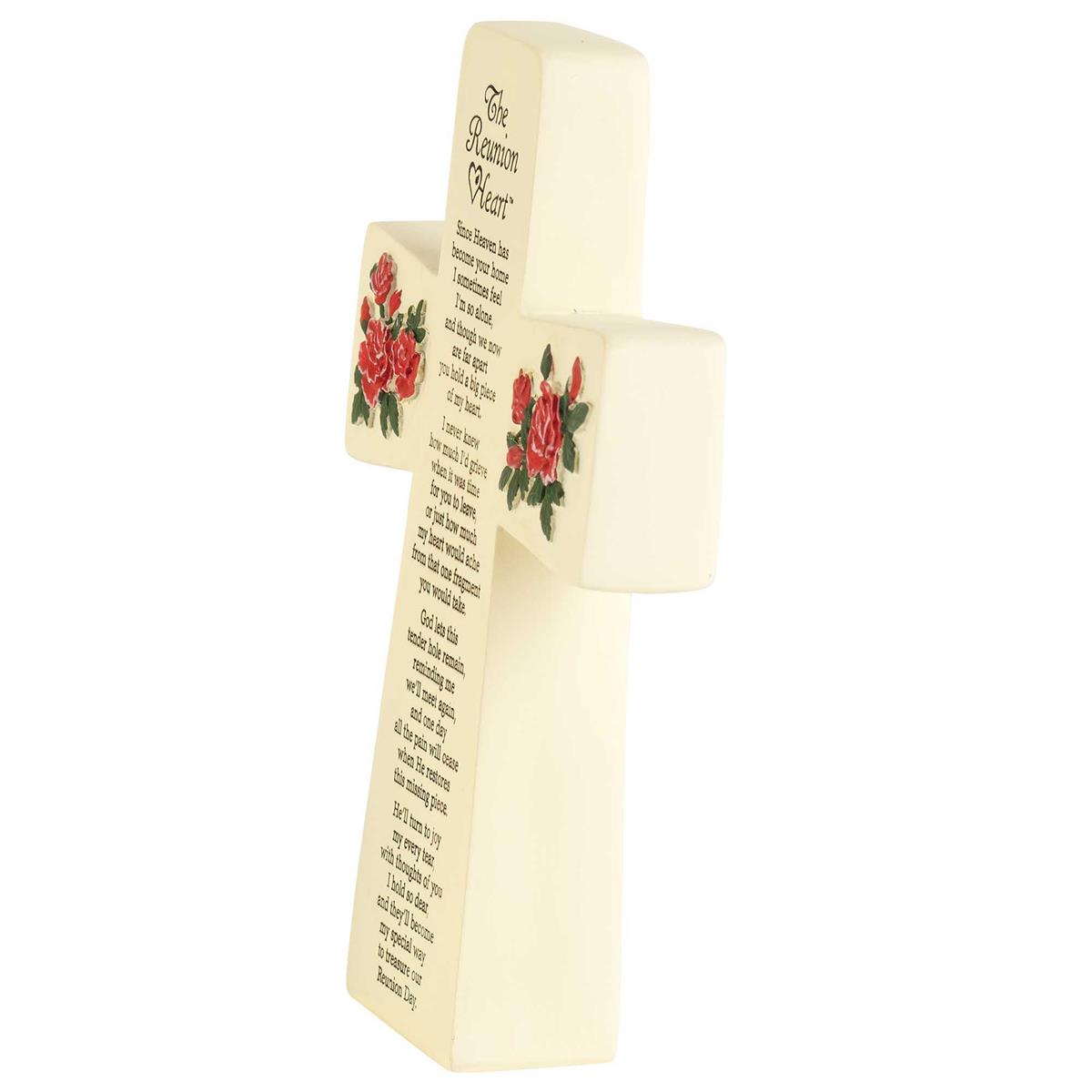 Tabletop Cross The Reunion Heart Resin by Dicksons, product view 4