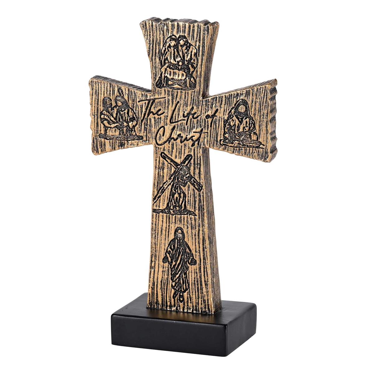 The Life of Christ Brown Woodgrain Finish 6 x 4 Inch Resin Decorative Figurine by Dicksons