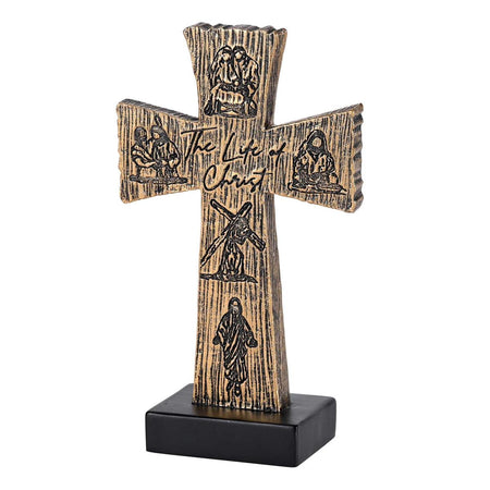The Life of Christ Brown Woodgrain Finish 6 x 4 Inch Resin Decorative Figurine by Dicksons