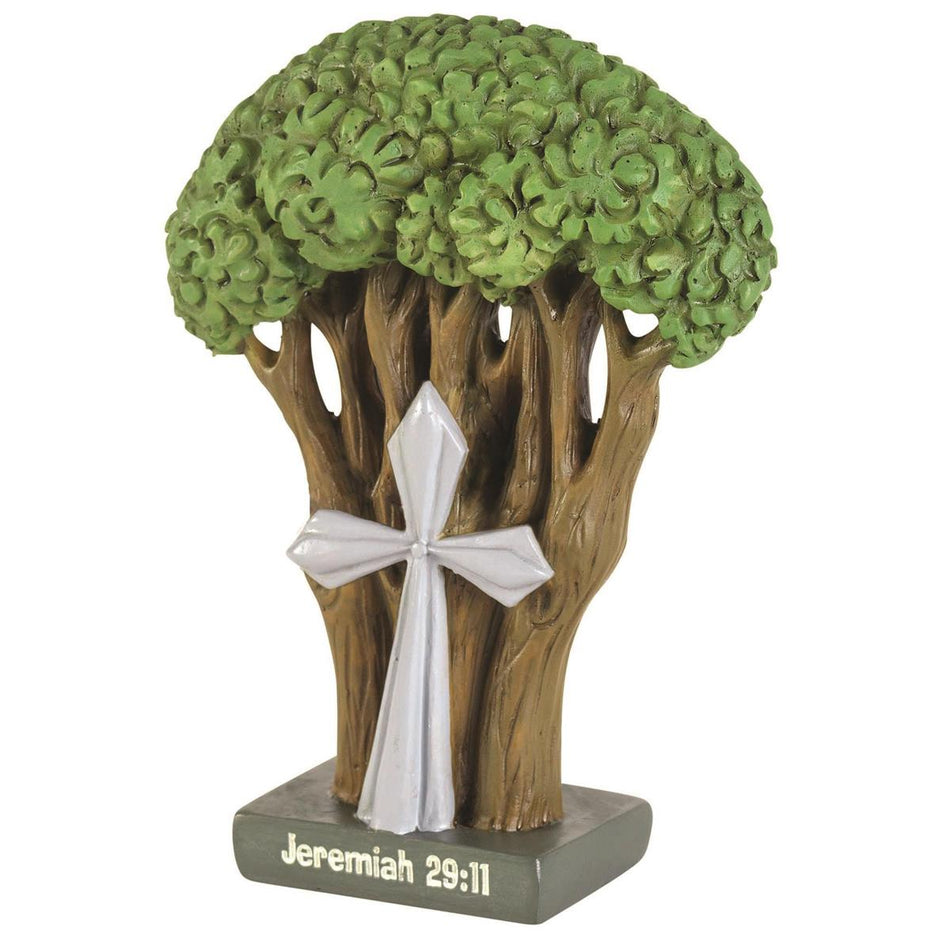 Jeremiah 29:11 Mini Green Tree 4.25 inch Resin Table Top Décor by Dicksons