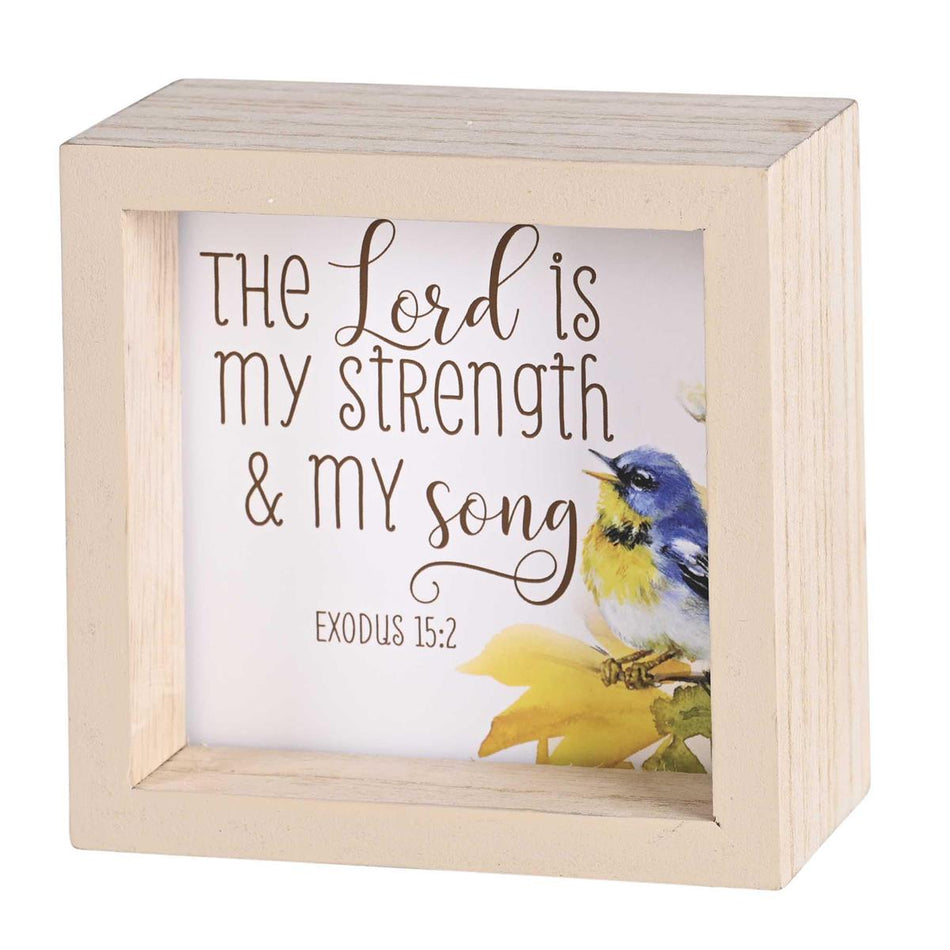 Tabletop 2 Sided Art Blue Bird Strength by Dicksons