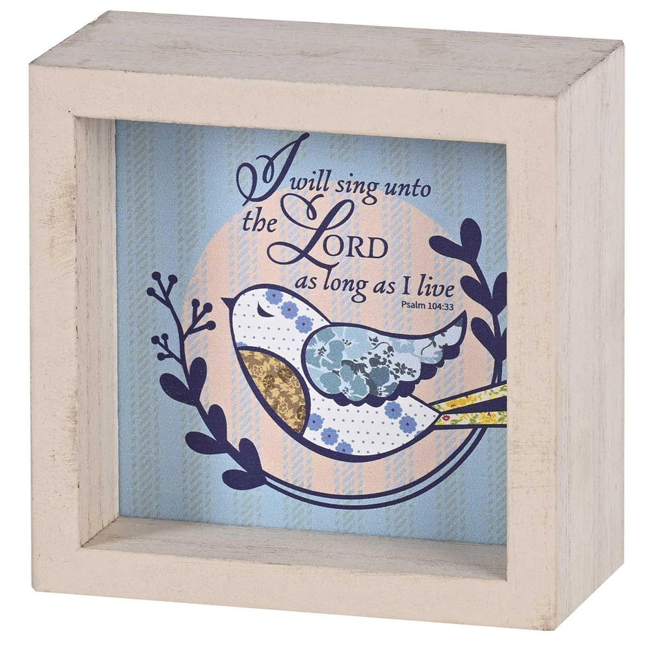Tabletop 2 Sided Art I Will Sing 4X4 by Dicksons, product view 2