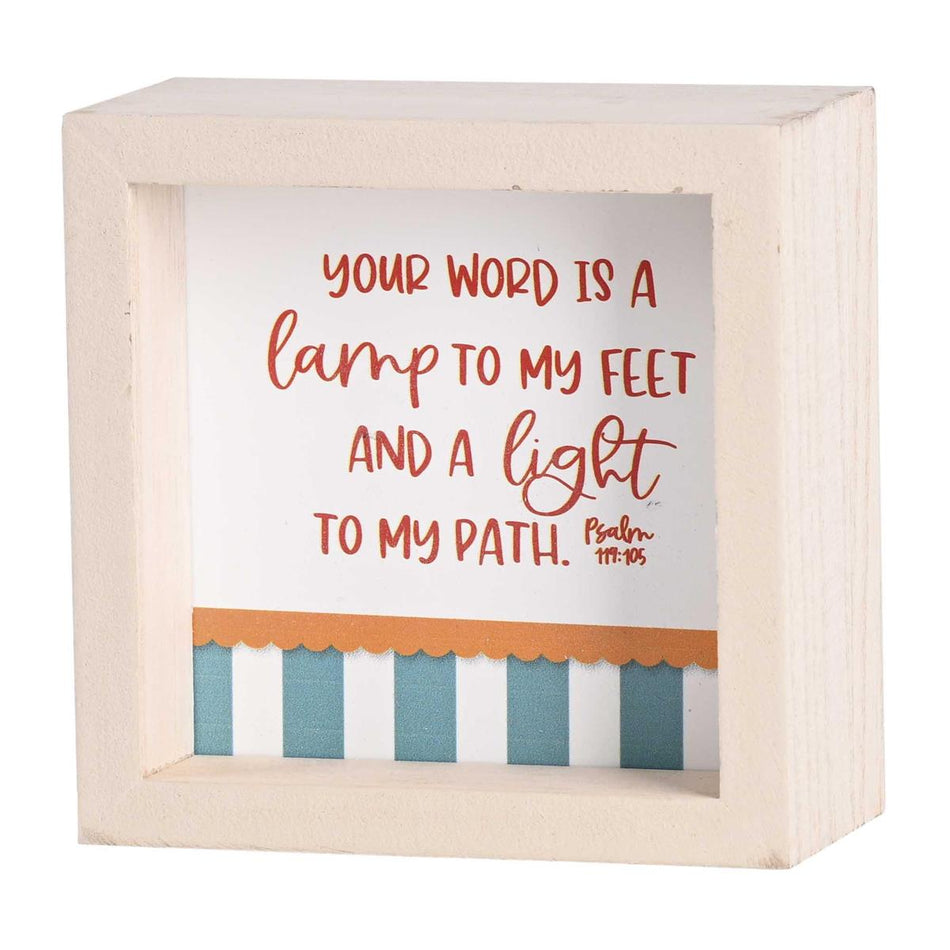 Homeschool Is My Ministry Psalm 119:105 Pink and Teal Wood Double Sided by Dicksons, product view 2