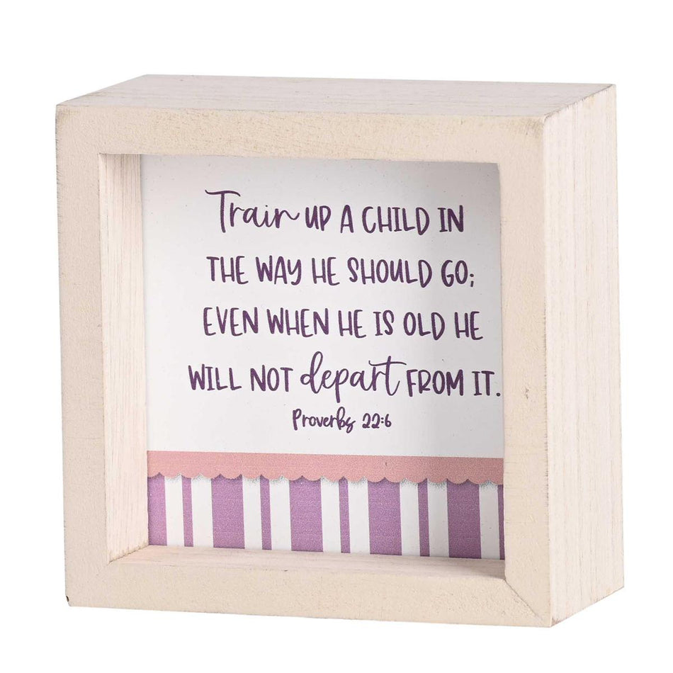 Motherhood Is Kingdom Work Proverbs 22:6 Pink and Teal Wood Double Sided by Dicksons, product view 2