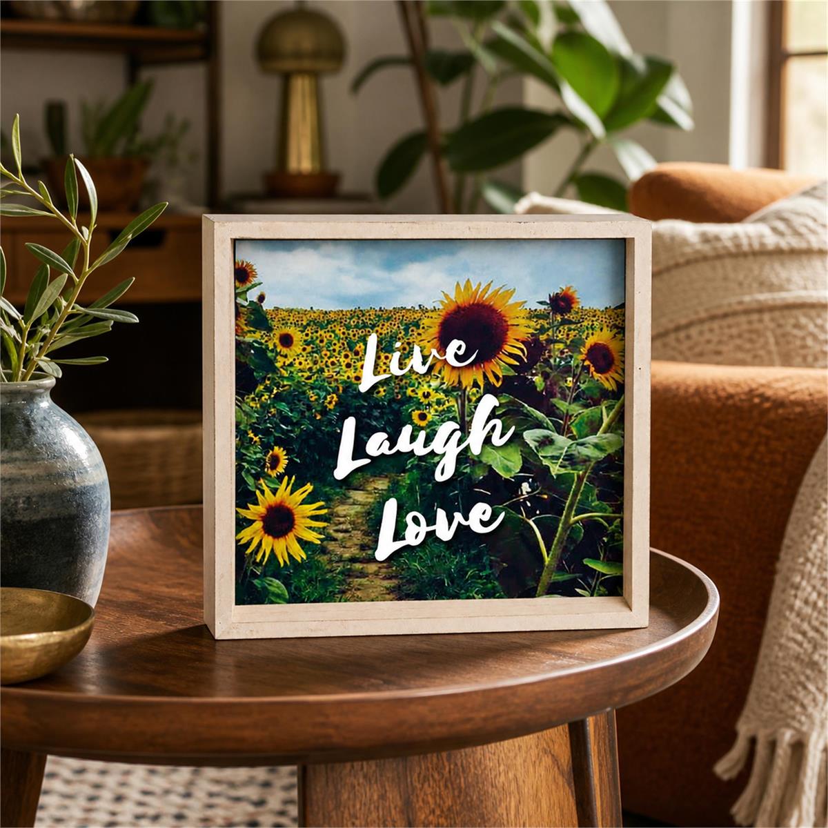 Tabletop 2 Sided Art Live Laugh Love 6H by Dicksons, product view 5