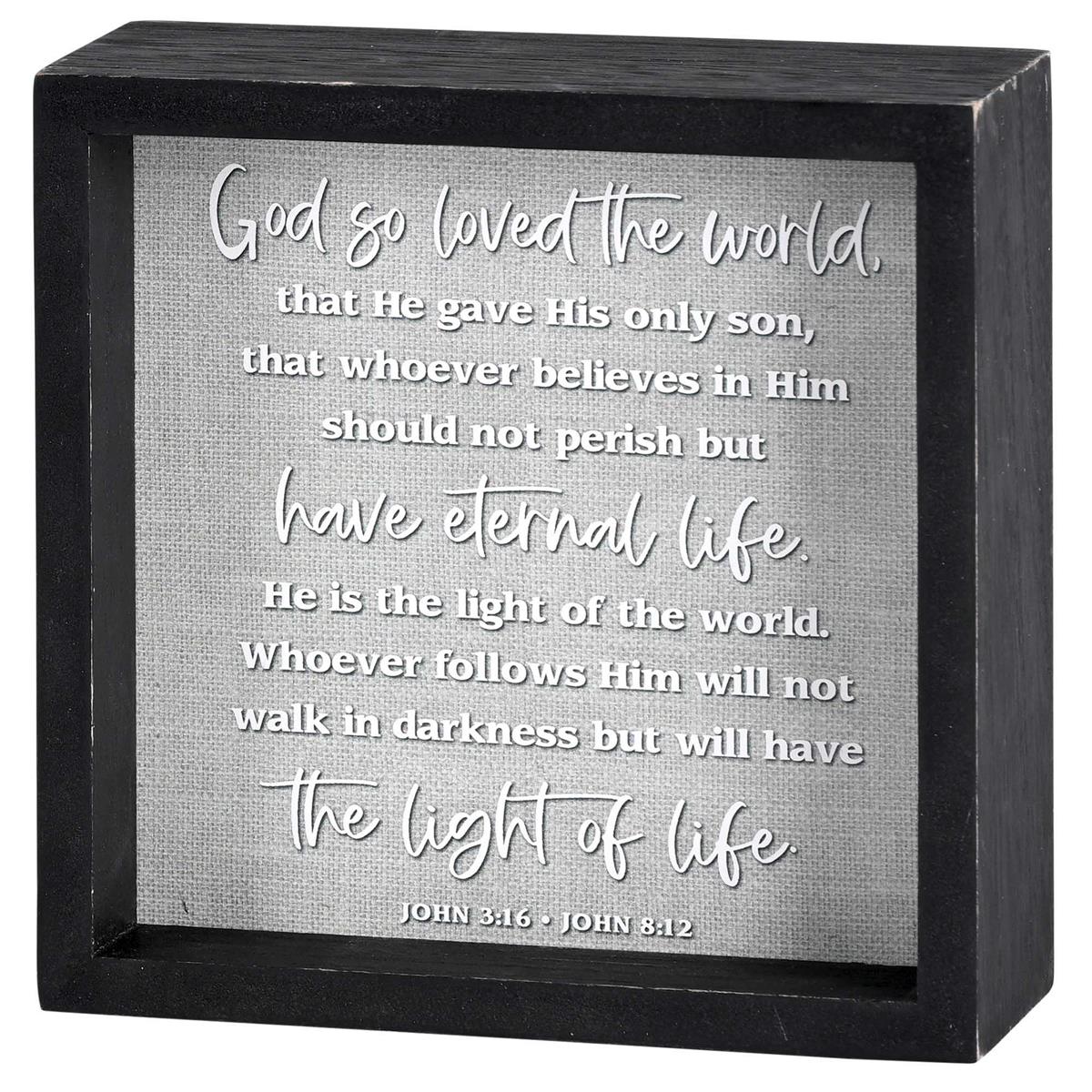 Tabletop 2 Sided God Loved The World 6H by Dicksons, product view 4
