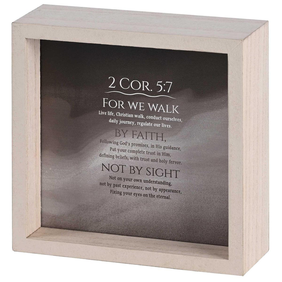 Walk By Faith Not By Sight - 2 Corinthians 5:7-8 - 6 Inch Brown MDF Wood by Dicksons