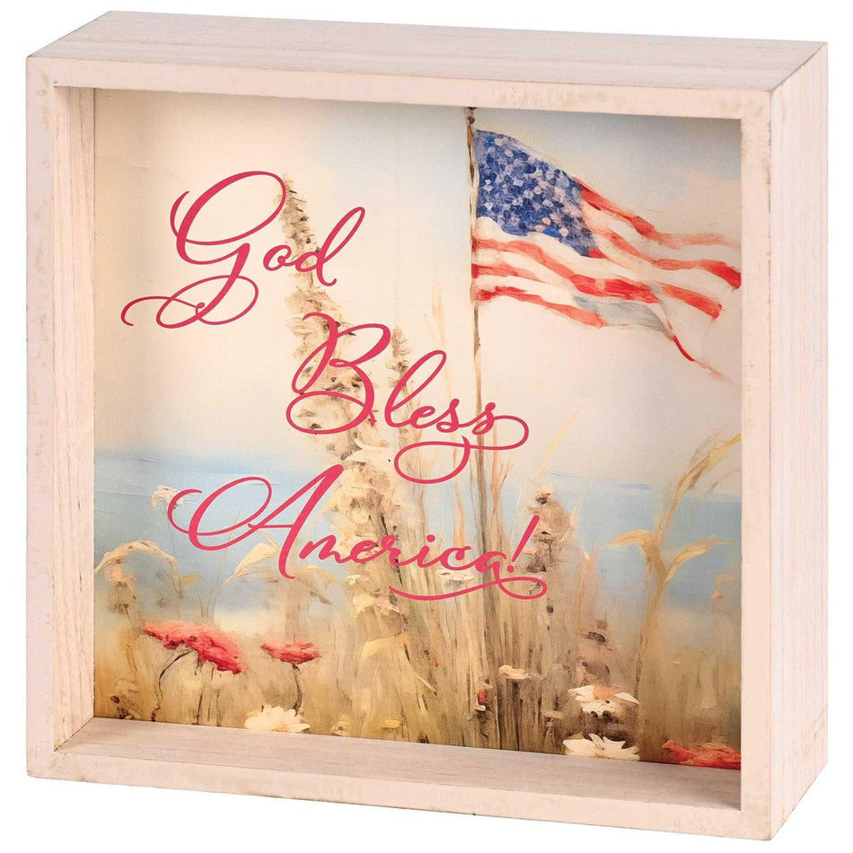 Tabletop 2 Sided God Bless America by Dicksons