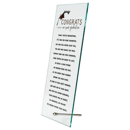Plaque Tabletop Graduation Glass 4 3/4"X10" by Dicksons, product view 2