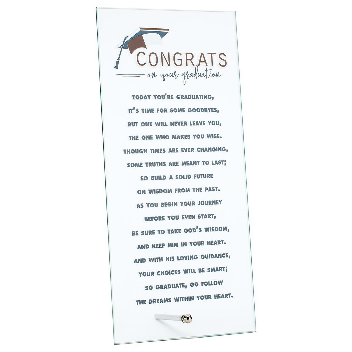 Plaque Tabletop Graduation Glass 4 3/4"X10" by Dicksons, product view 4