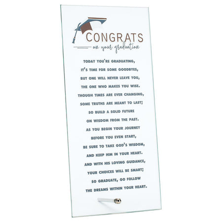 Plaque Tabletop Graduation Glass 4 3/4"X10" by Dicksons, product view 4