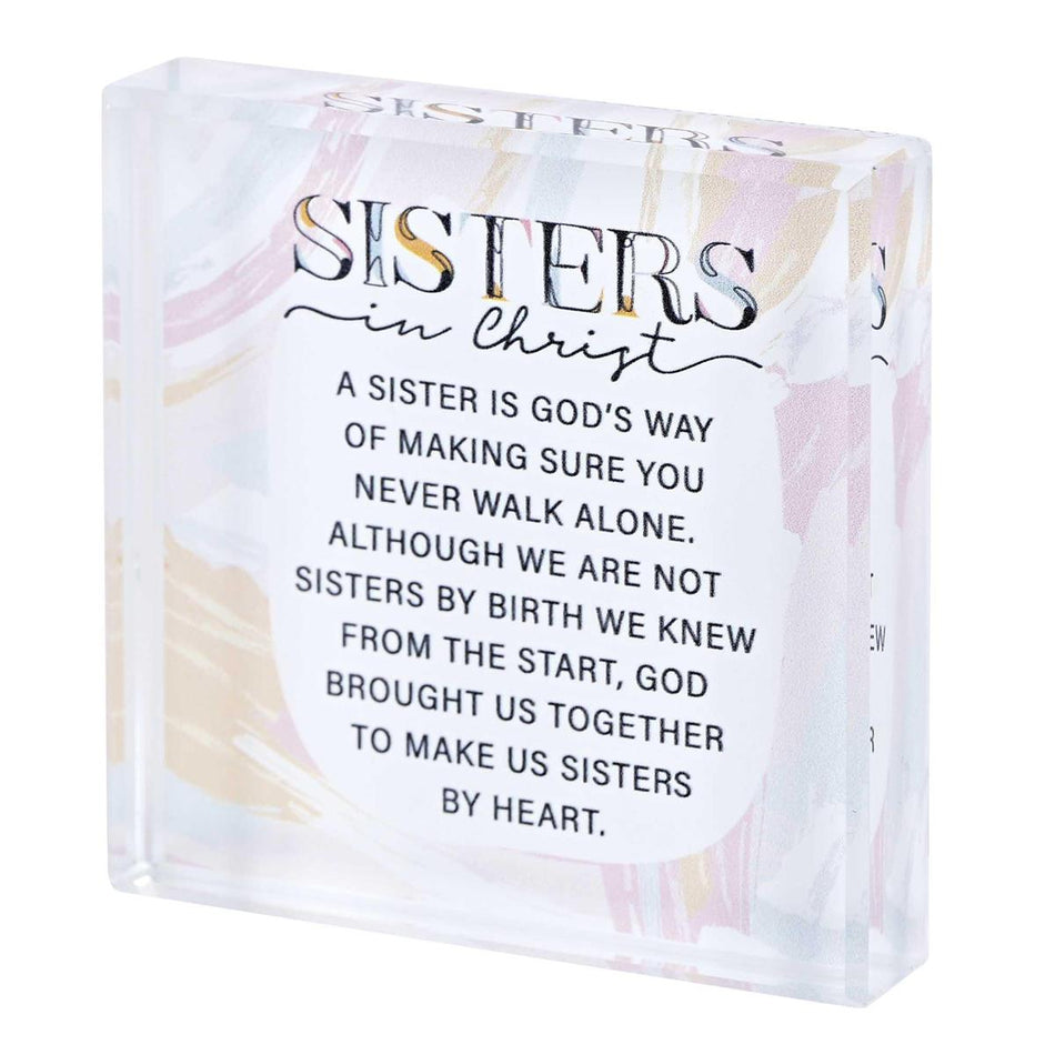Tabletop Glass Sisters In Christ 3x3 by Dicksons