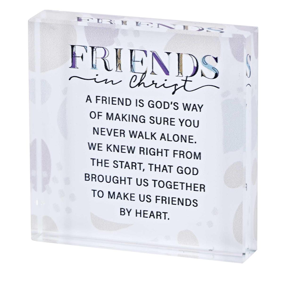 Tabletop Glass Friends In Christ 3x3 by Dicksons