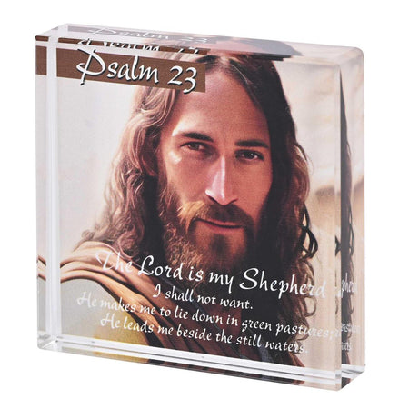Tabletop Glass Psalm 23 3x3 by Dicksons