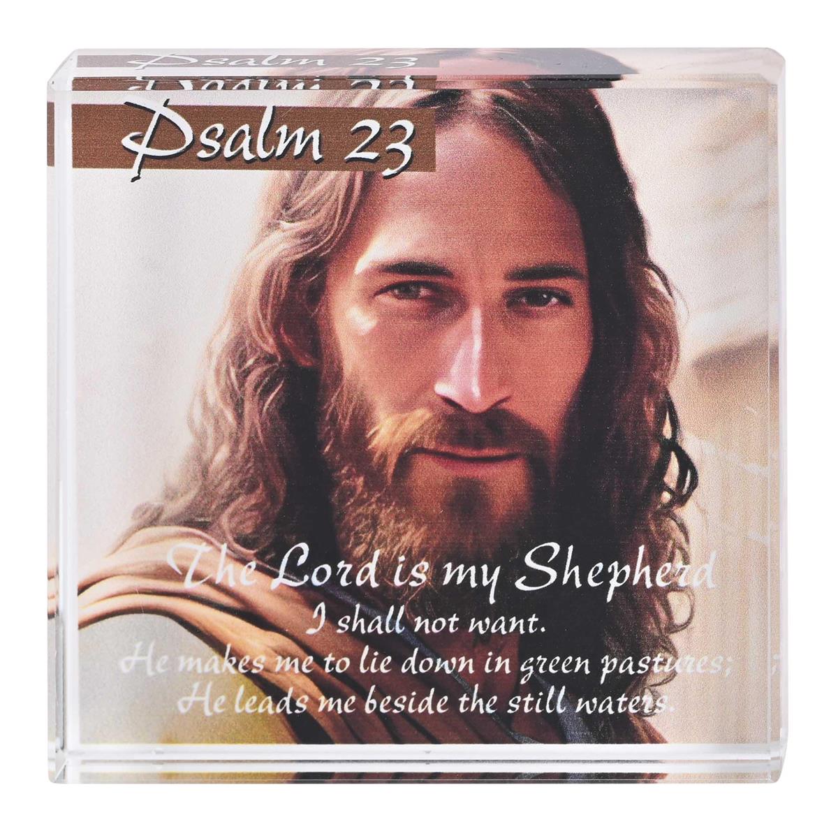 Tabletop Glass Psalm 23 3x3 by Dicksons, product view 2
