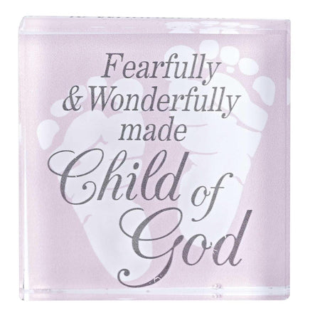 Tabletop Glass Baby Pink Child Of God by Dicksons, product view 2