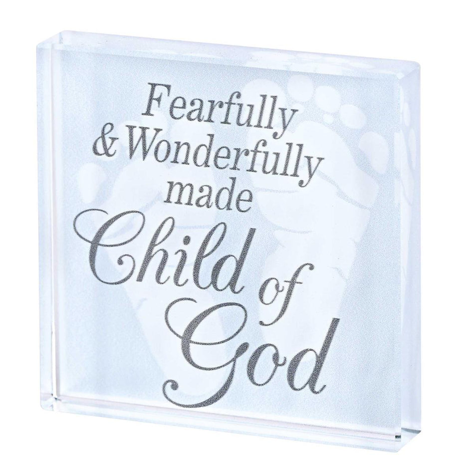 Tabletop Glass Baby Blue Child Of God by Dicksons