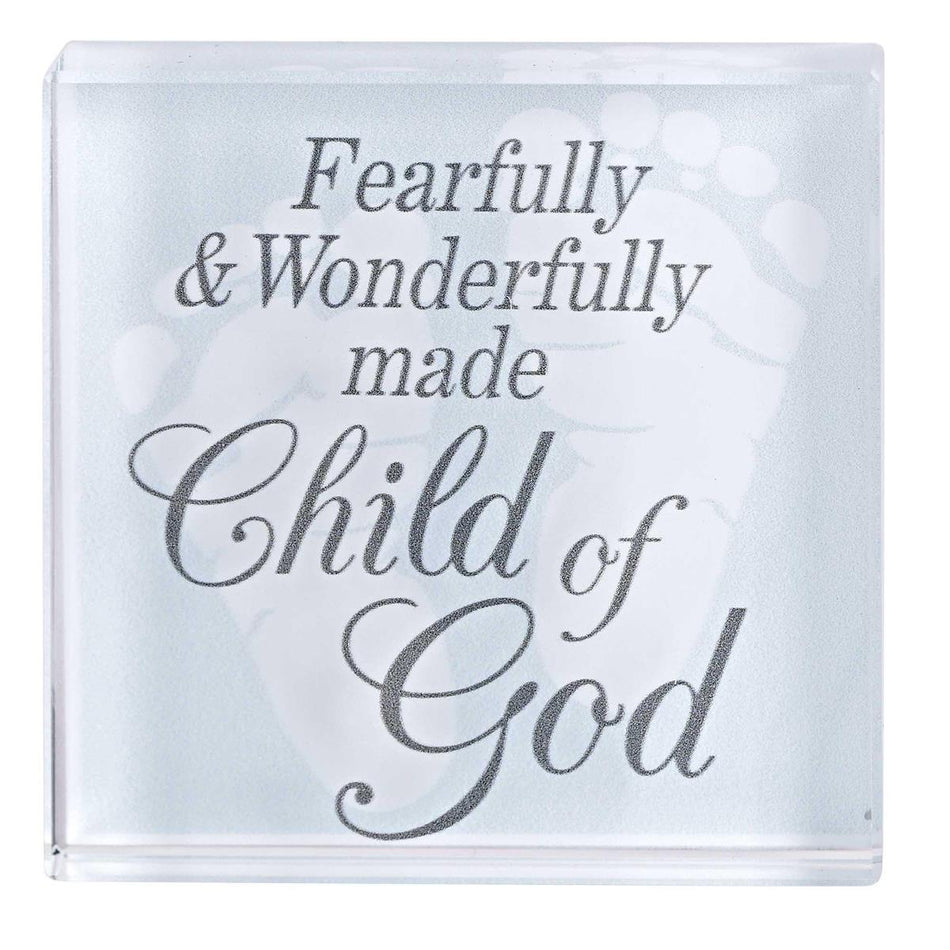 Tabletop Glass Baby Blue Child Of God by Dicksons, product view 2