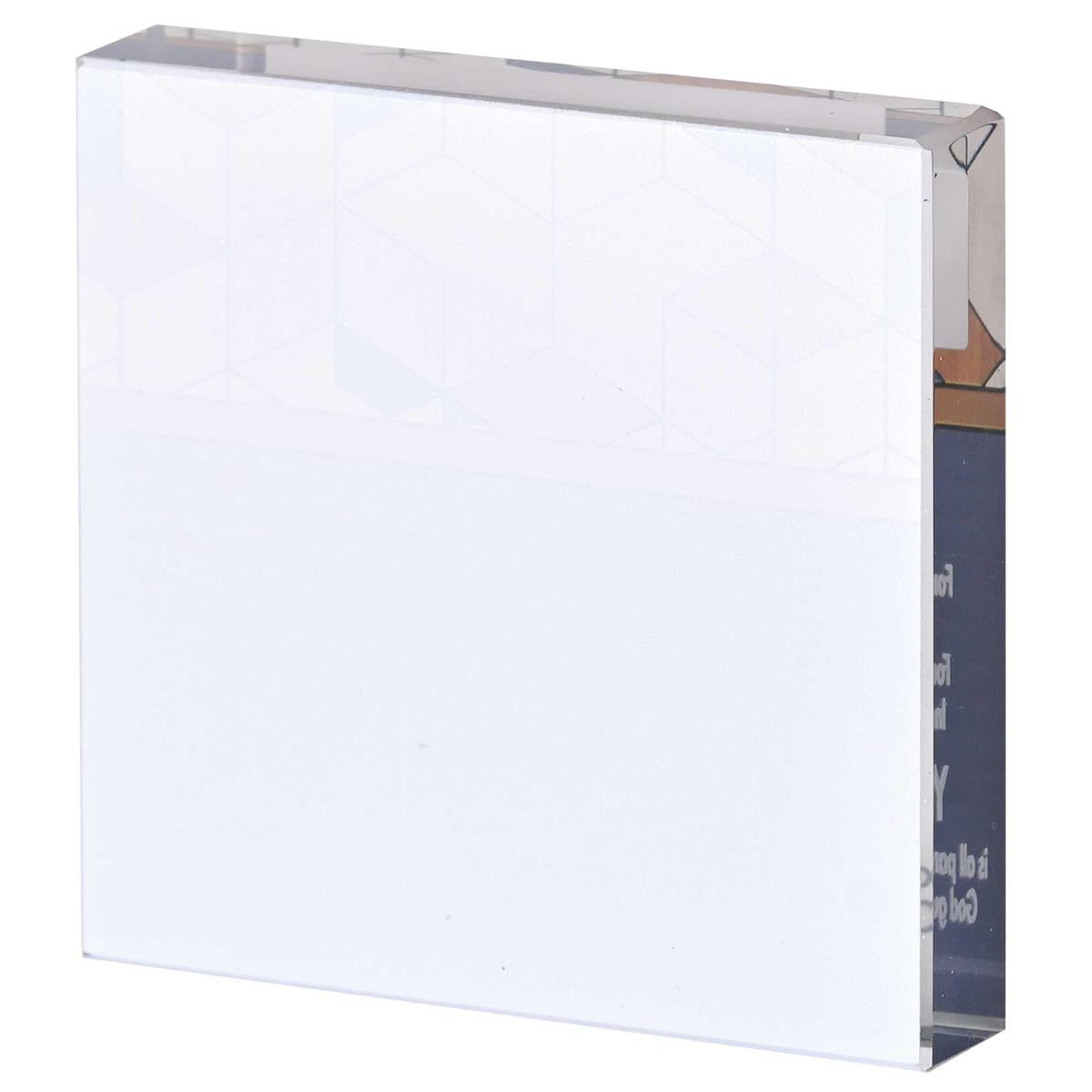 Tabletop Glass Plaque Pastor 3X3 by Dicksons, product view 3