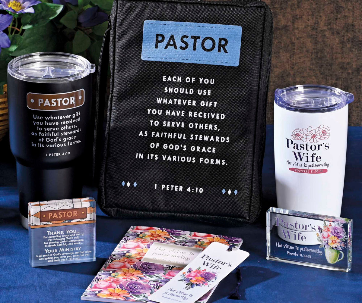 Tabletop Glass Plaque Pastor 3X3 by Dicksons, product view 4