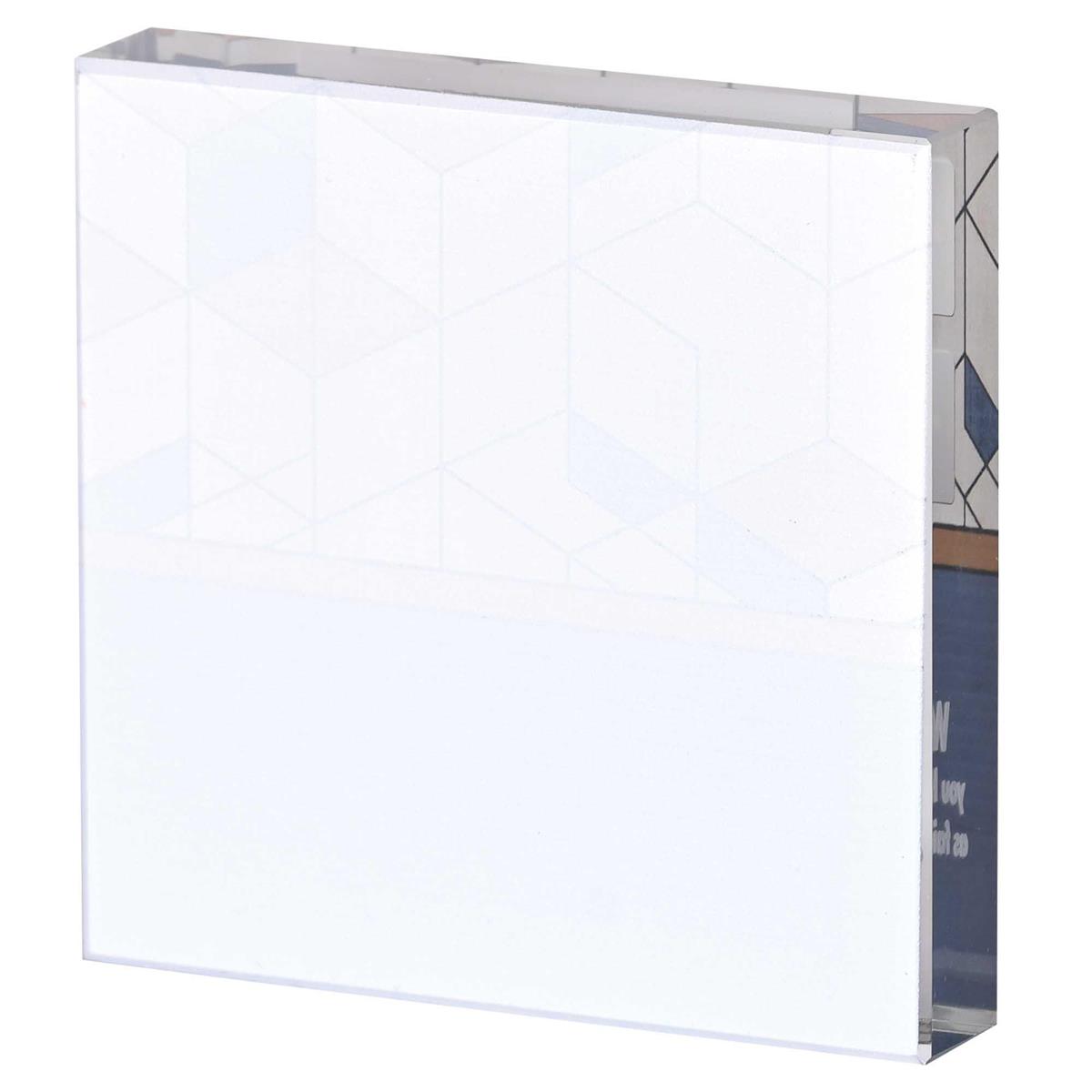 Tabletop Glass Plaque Faithful 3X3 by Dicksons, product view 3