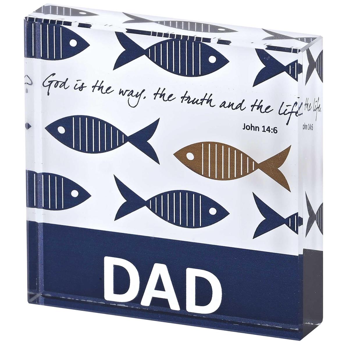 Dad - God Is The Way, The Truth and The Life - John 14:6-3 x 3 Inch Navy Blue by Dicksons
