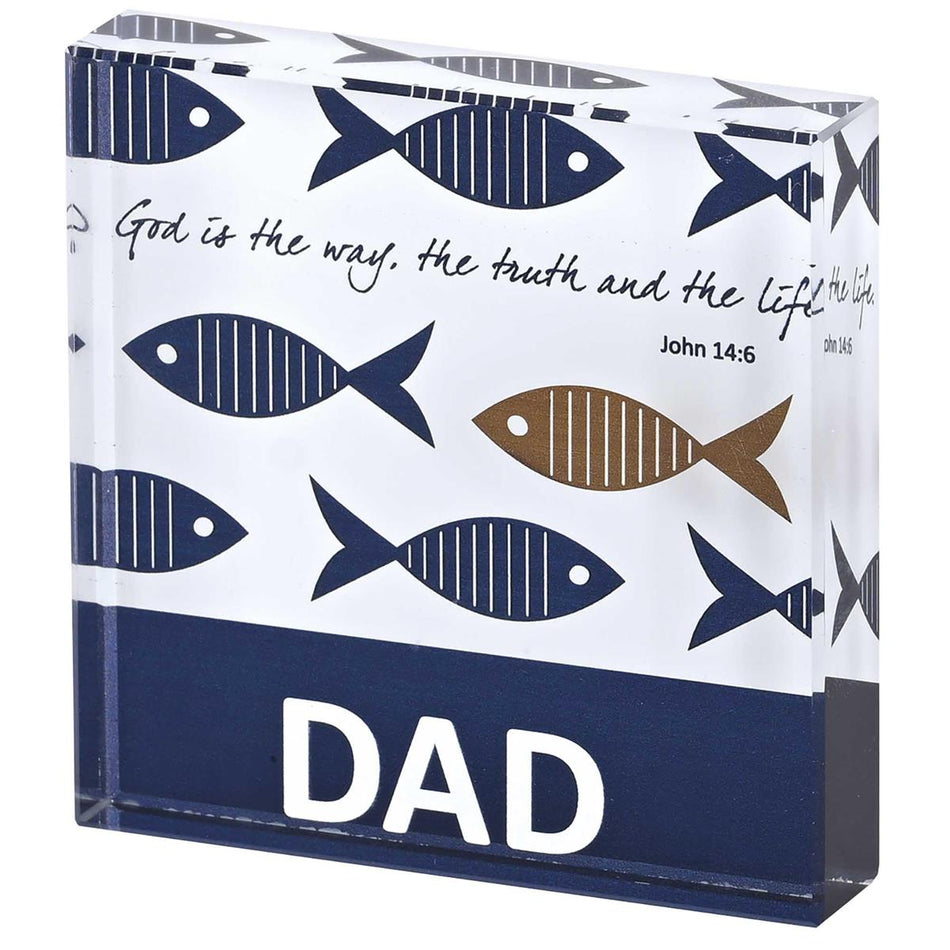 Dad - God Is The Way, The Truth and The Life - John 14:6-3 x 3 Inch Navy Blue by Dicksons