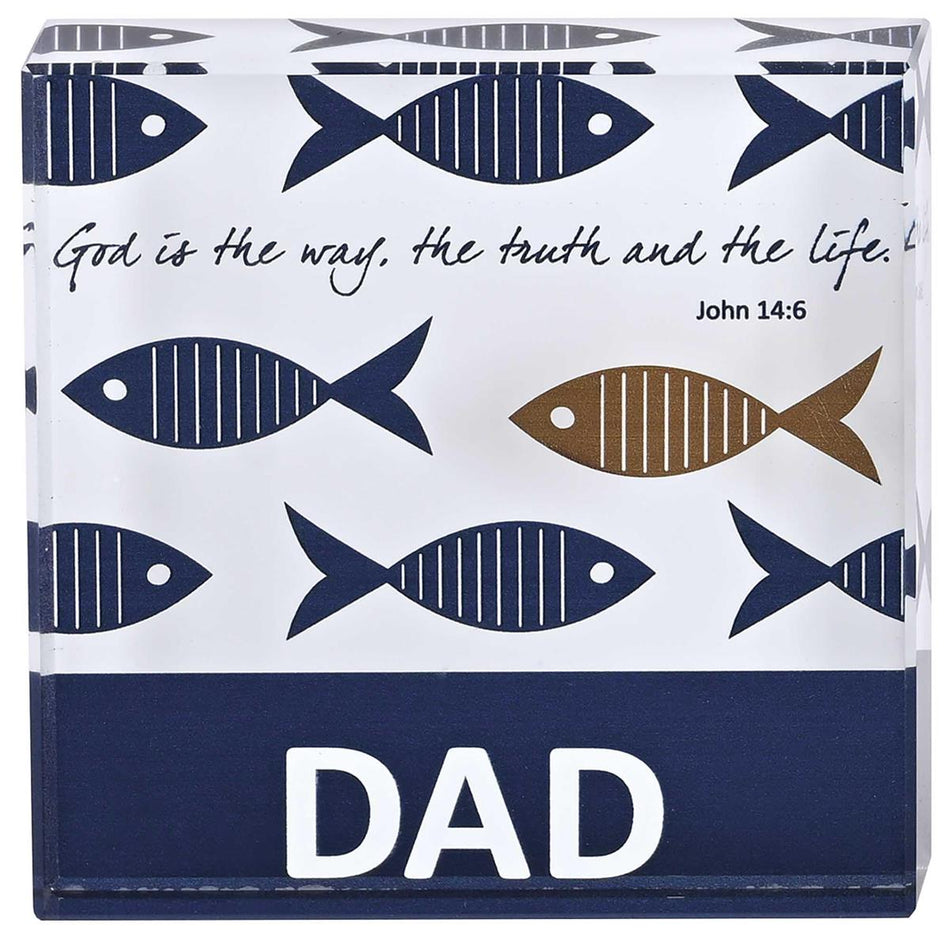 Dad - God Is The Way, The Truth and The Life - John 14:6-3 x 3 Inch Navy Blue by Dicksons, product view 2