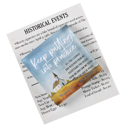 Tabletop Glass Plaque Church Keep 3X3 by Dicksons, product view 3