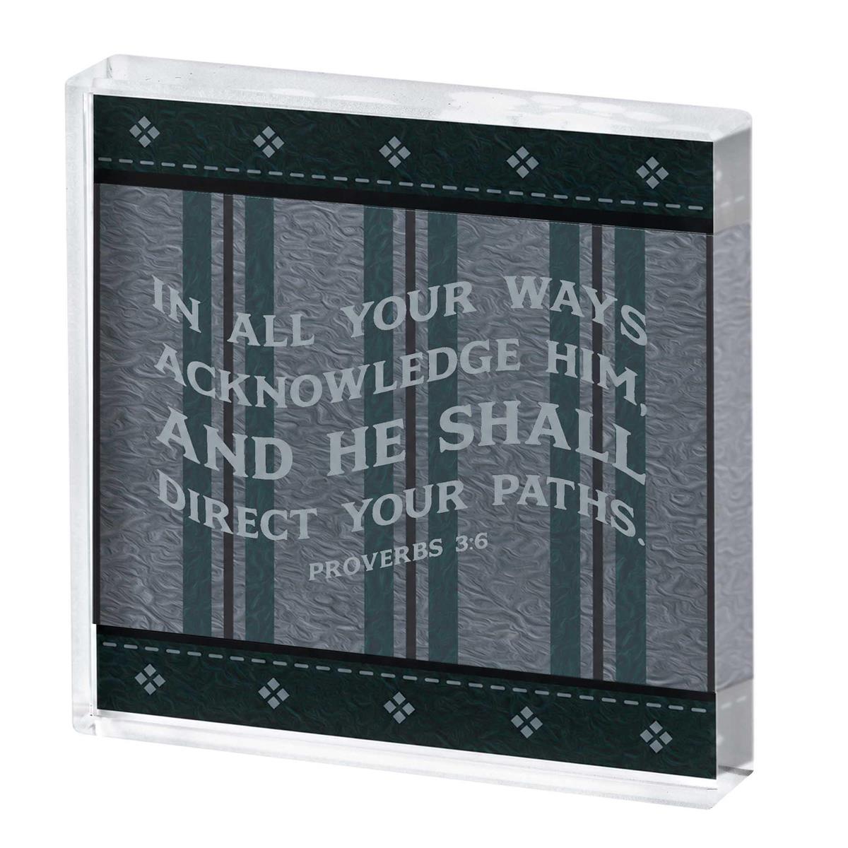 Tabletop Glass Plaque In All Your 3x3 by Dicksons