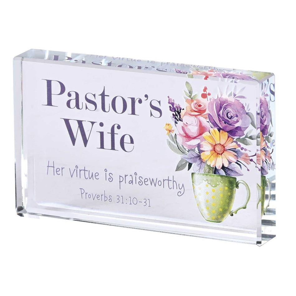 Tabletop Glass Pastors Wife 4X2.5 by Dicksons
