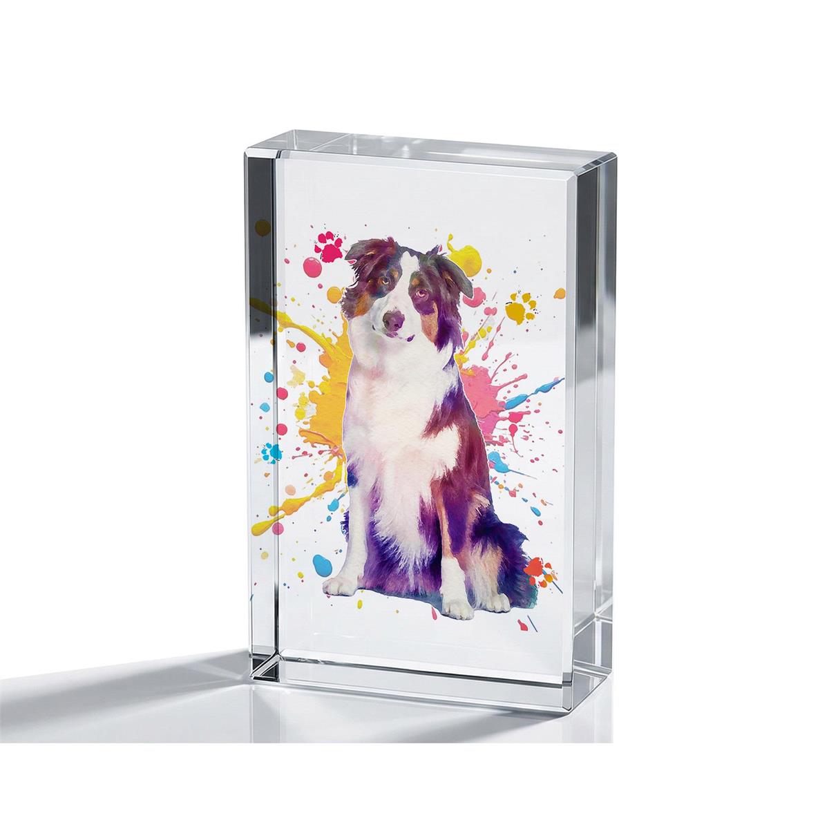 Tabletop Glass 4x2.5 Australian Shepherd by Dicksons
