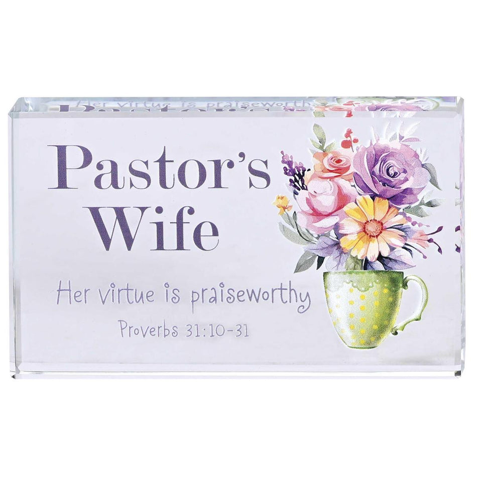 Tabletop Glass Pastors Wife 4X2.5 by Dicksons, product view 2