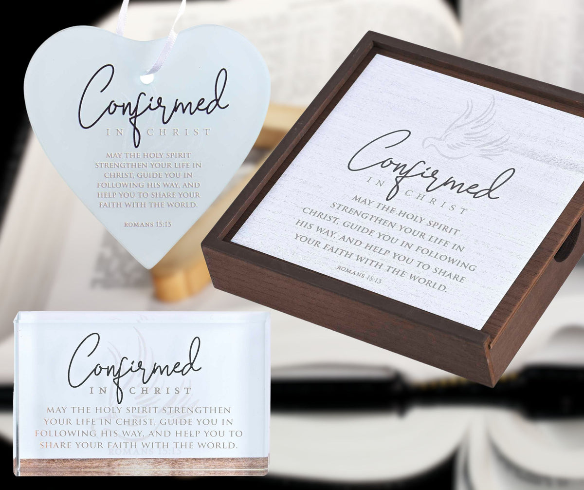 Tabletop Glass Plaque Confirmation by Dicksons, product view 3