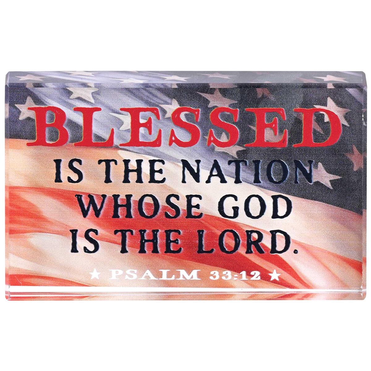 Tabletop Glass Blessed Is The Nation by Dicksons, product view 2