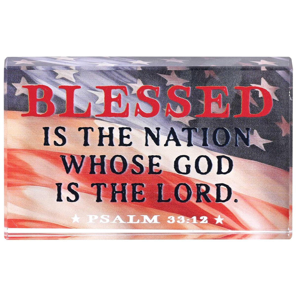 Tabletop Glass Blessed Is The Nation by Dicksons, product view 2