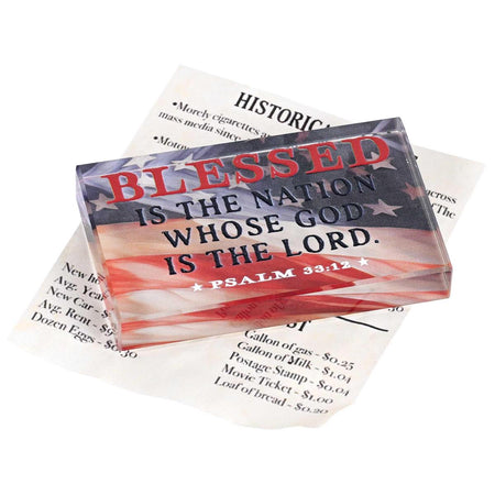 Tabletop Glass Blessed Is The Nation by Dicksons, product view 3