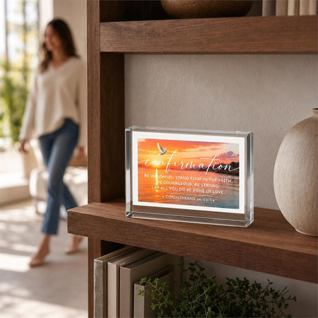 Tabletop Glass Plaque Confirmation 2.5x4 by Dicksons, product view 6