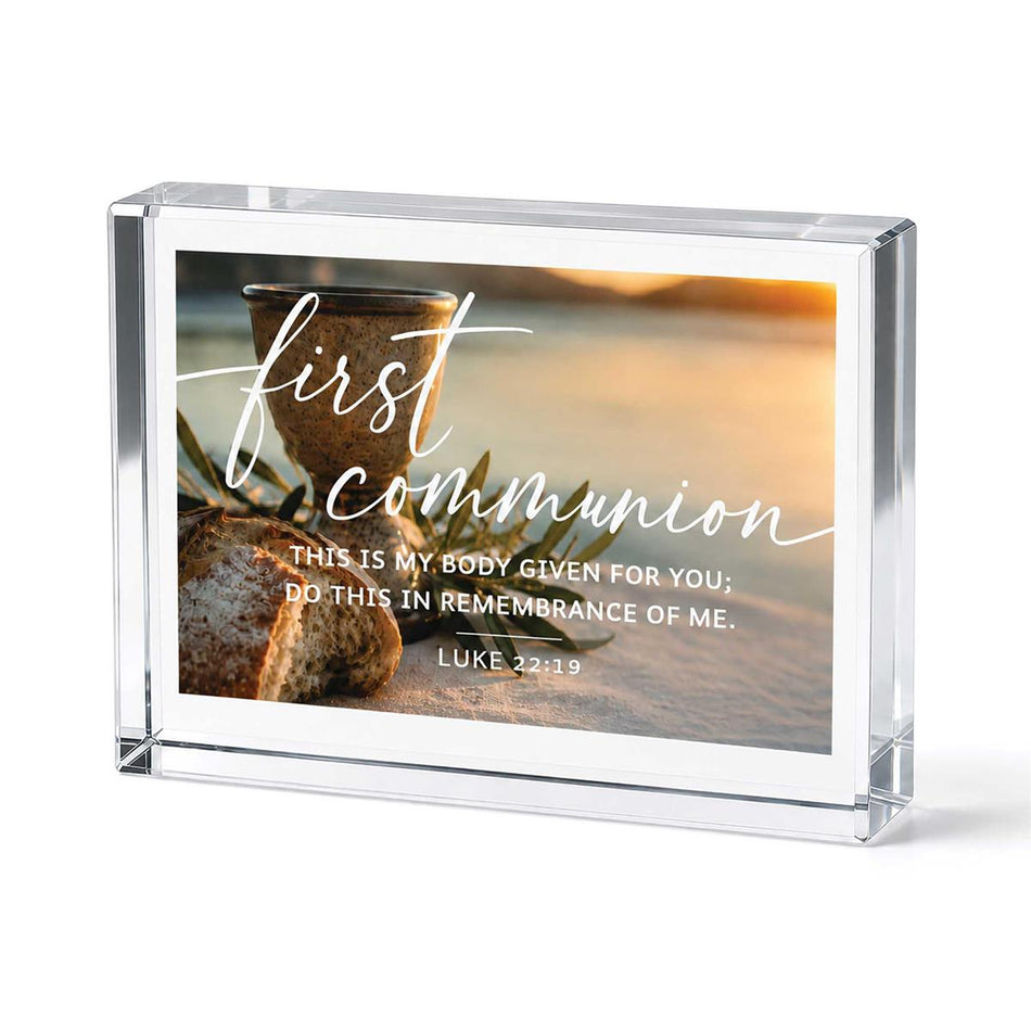 Tabletop Glass Art First Communion 2.5x4 by Dicksons