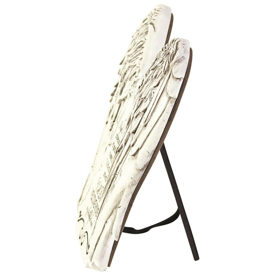 On Angels Wings Bereavement Ivory 6 x 6 Resin Table Top Décor by Dicksons, product view 2