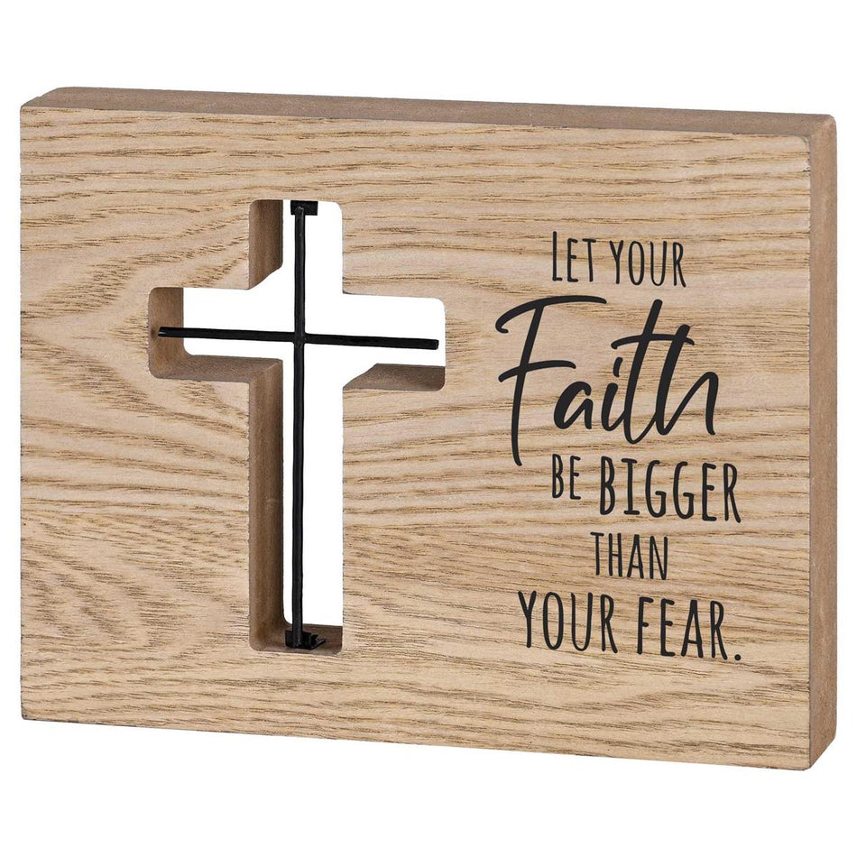 Tabletop Wire Plaque Let Faith Be Bigger by Dicksons