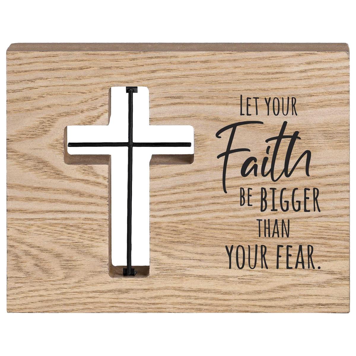 Tabletop Wire Plaque Let Faith Be Bigger by Dicksons, product view 2